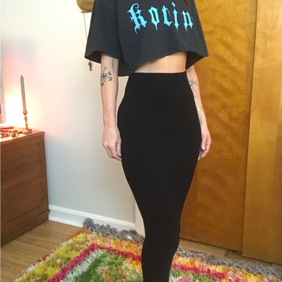 The BABATON Group Aritzia Black Ribbed Tube Pencil Bodycon Skirt - Picture 7 of 11